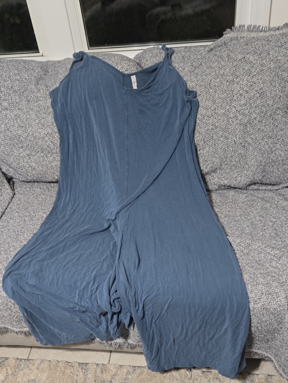 Athleta Blue Sleeveless Lounge Jumpsuit